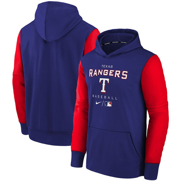 Men's Texas Rangers Blue 2022 Therma Performance Pullover Hoodie